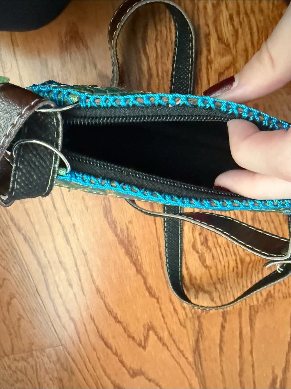 Teal Multicolor Boho Crossbody Aruba Bag